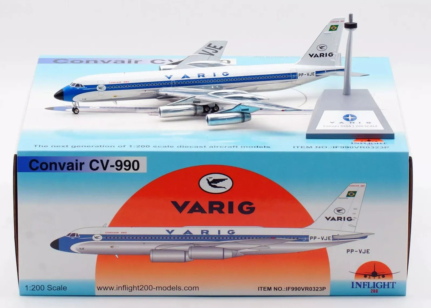 INFLIGHT 200 CONVAIR CV990 "VARIG ON TAIL"  REG: PP-VJE