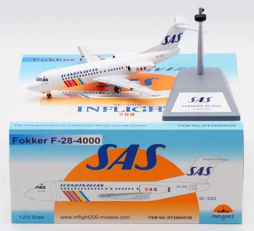 INFLIGHT 200 F-28-4000 SCANDINAVIAN AIRLINES (SAS) "FELLOWSHIP" REG: SE-DGO