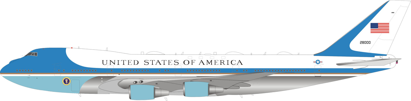 INFLIGHT 200 VC-25A (B747-200) USAF (DETACHABLE GEAR/PLUS COIN) REG: 28000