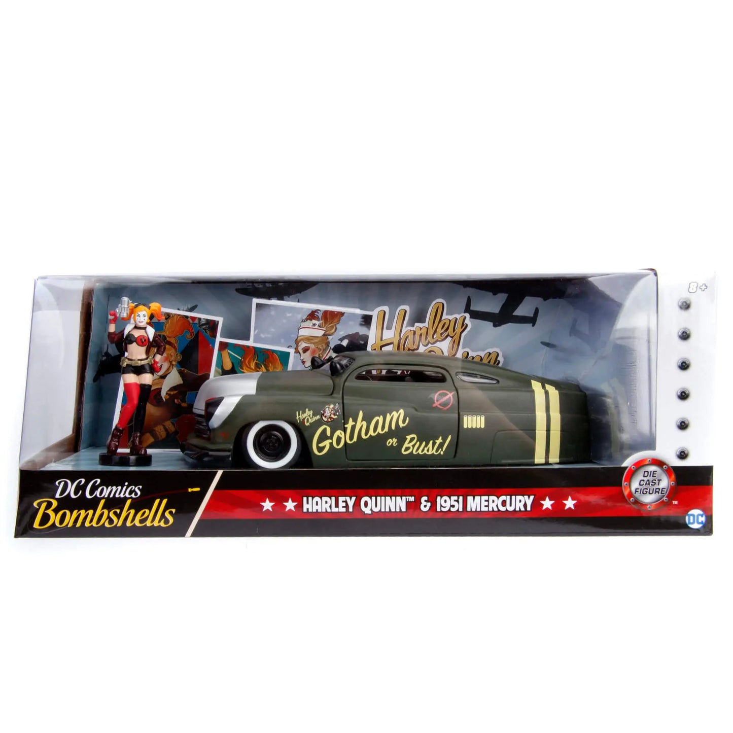 JADA 1951 MERCURY WITH HARLEY QUINN FIGURE