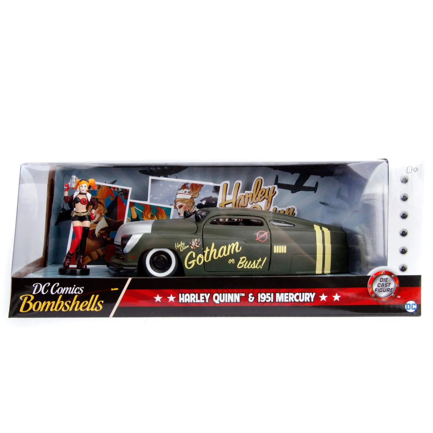 JADA 1951 MERCURY WITH HARLEY QUINN FIGURE