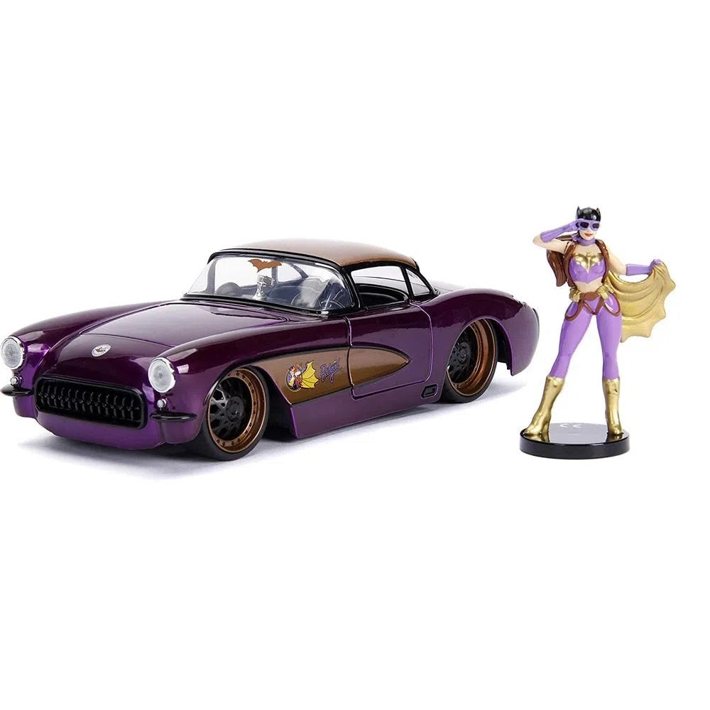 JADA 1957 CHEVROLET CORVETTE + BATGIRL FIGURE