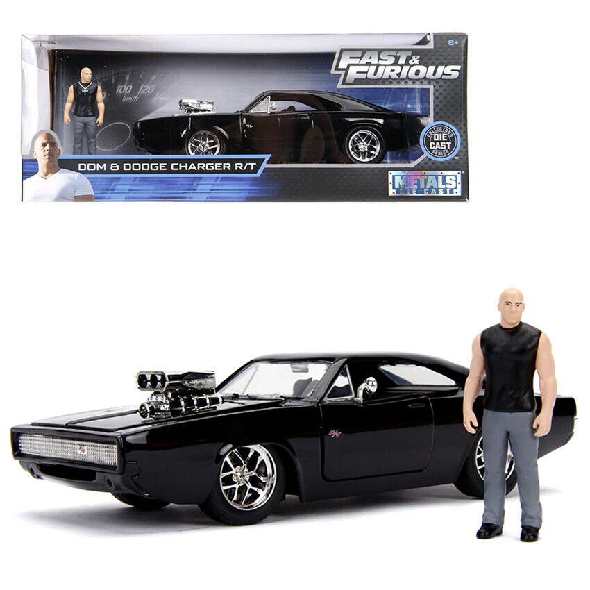JADA 1970 DODGE CHARGER FAST AND FURIOUS + DOM FIGURE