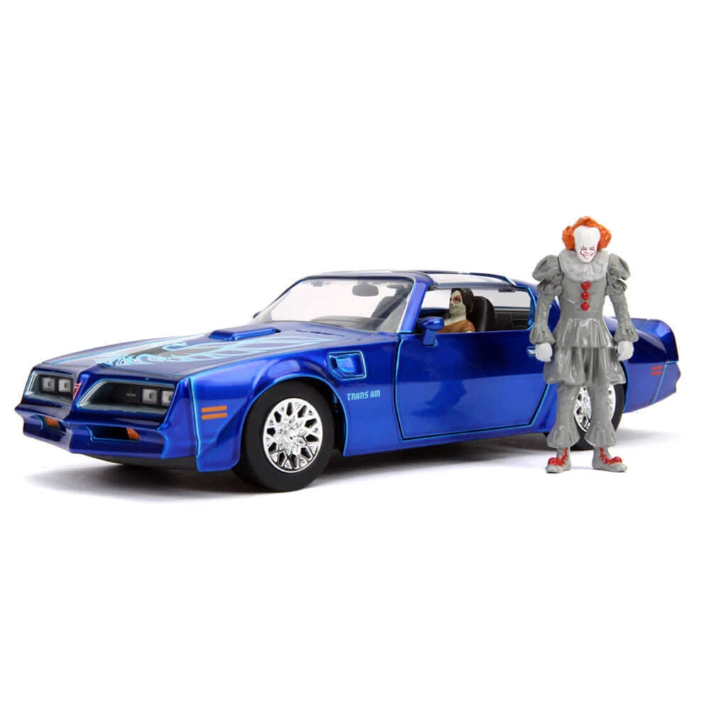 JADA 1977 PONTIAC FIREBIRD + PENNYWISE FIGURE