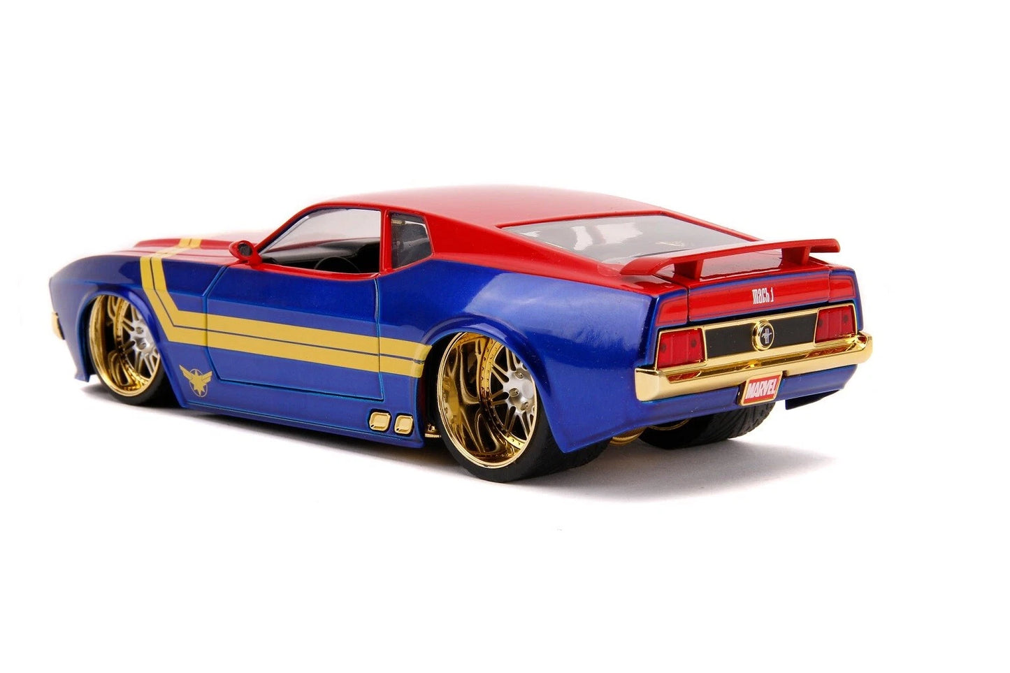 JADA 1973 MUSTANG MACH 1 + CAPTAIN MARVEL FIGURE