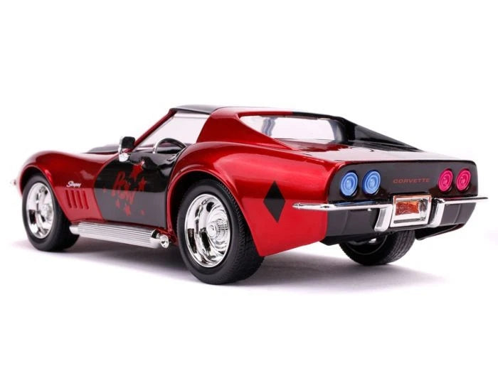 JADAS 1969 CHEVY CORVETTE + HARLEY QUINN FIGURE