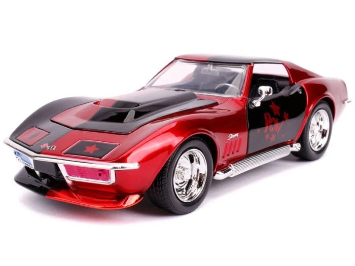 JADAS 1969 CHEVY CORVETTE + HARLEY QUINN FIGURE