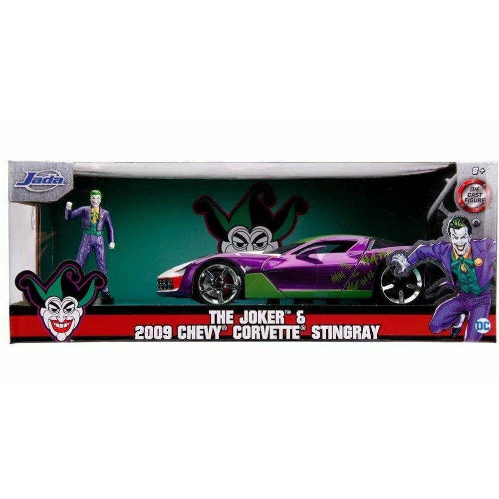 JADA 2009 CHEVY CORVETTE STINGRAY + JOKER FIGURE
