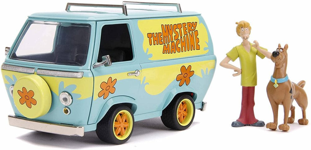 JADA SCOOBY DOO MYSTERY MACHINE + SHAGGY & SCOOBY FIGURES