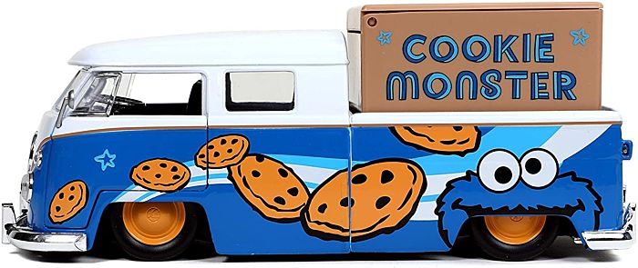 JADA VW BUS AND TALKING COOKIE MONSTER FIGURE
