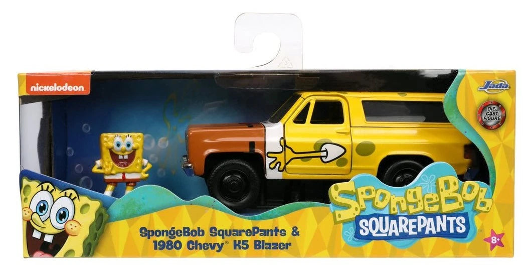 JADA 1980 CHEVY K5 BLAZER & SPONGEBOB FIGURE