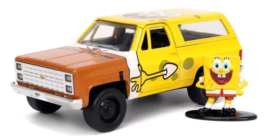 JADA 1980 CHEVY K5 BLAZER & SPONGEBOB FIGURE