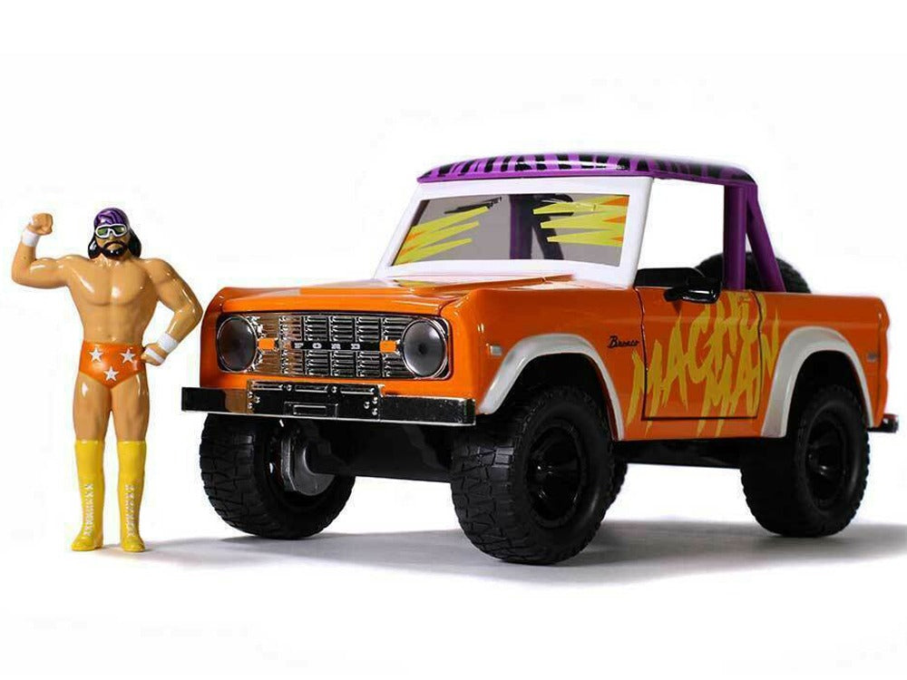 JADA 1973 FORD BRONCO WITH "MACHO MAN" RANDY SAVAGE FIGURE