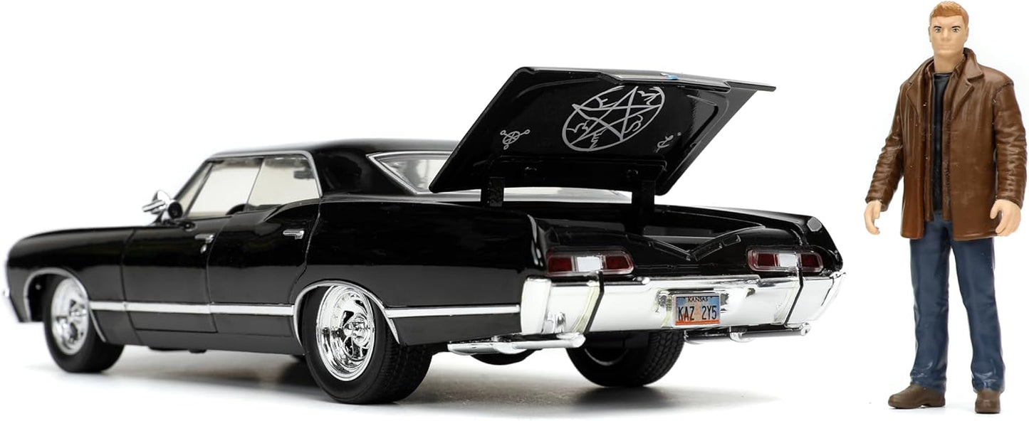 JADA 1967 CHEVY IMPALA WITH DEAN WINCHESTER FIGURE SUPERNATURAL