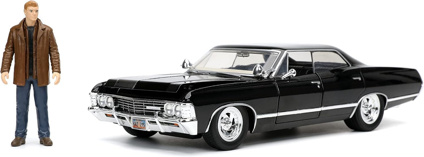 JADA 1967 CHEVY IMPALA WITH DEAN WINCHESTER FIGURE SUPERNATURAL