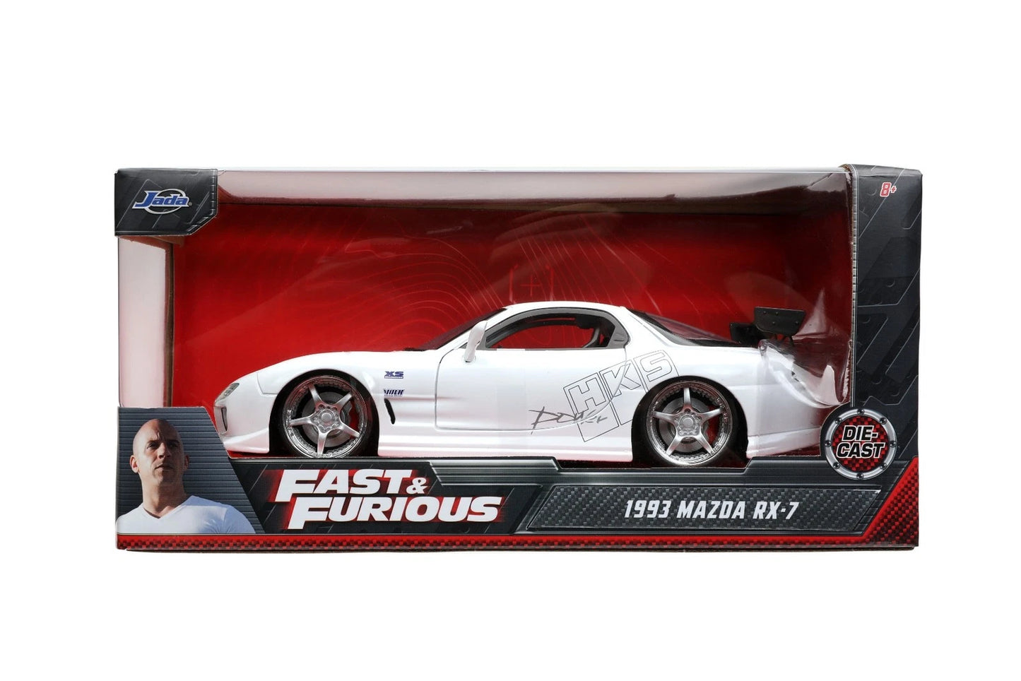 JADA 1993 MAZDA RX-7 WHITE FAST AND FURIOUS