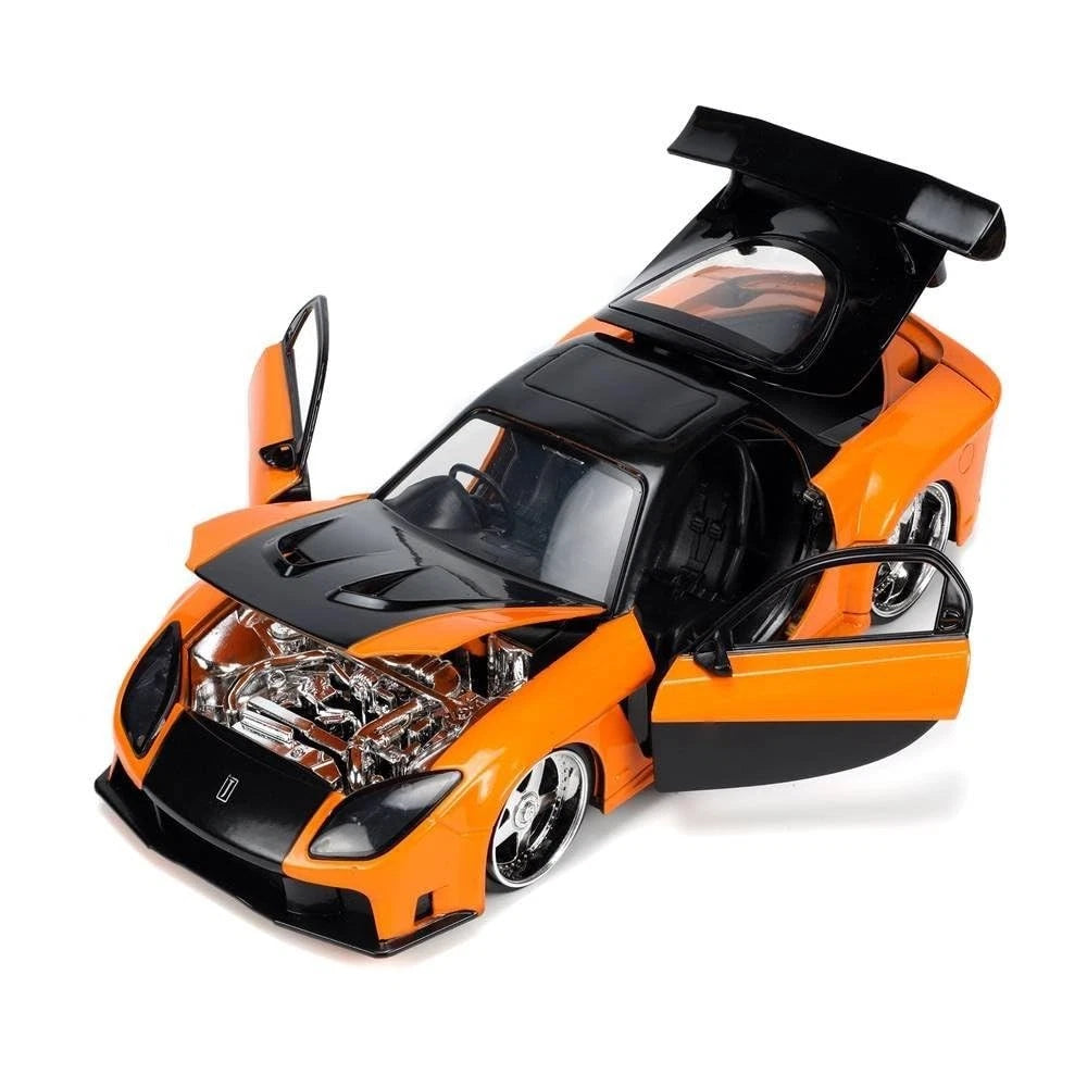 JADA 1995 MAZDA RX-7 WIDEBODY WITH HAN FIGURE FAST AND FURIOUS