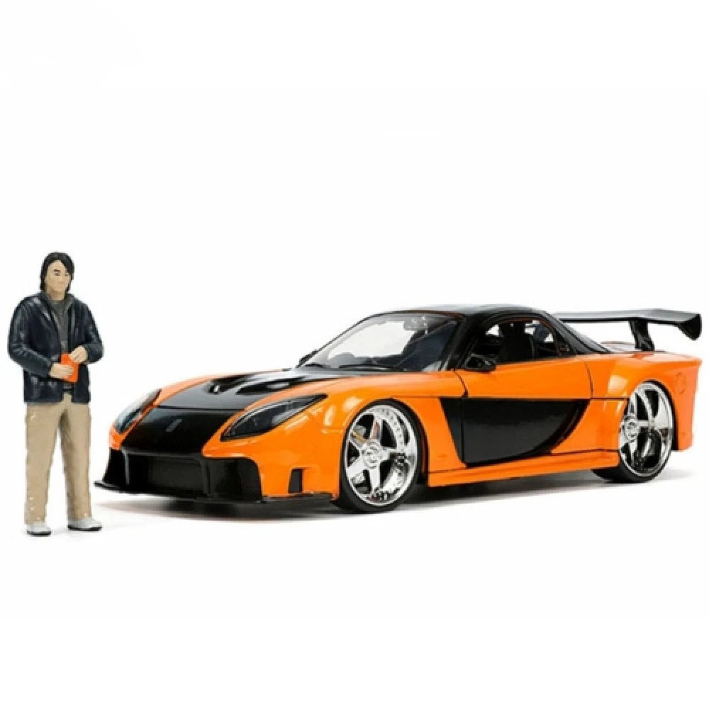 JADA 1995 MAZDA RX-7 WIDEBODY WITH HAN FIGURE FAST AND FURIOUS