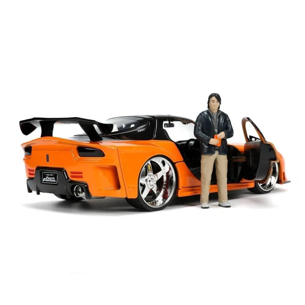 JADA 1995 MAZDA RX-7 WIDEBODY WITH HAN FIGURE FAST AND FURIOUS