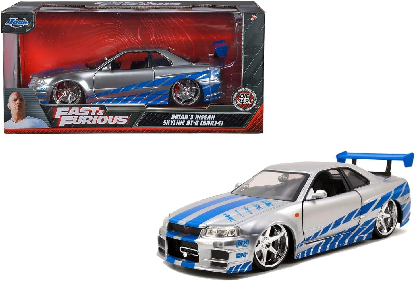 JADA 2002 NISSAN SKYLINE GTR R34 FAST & FURIOUS 7