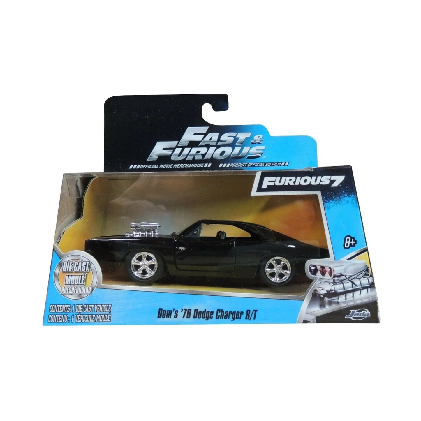 JADA 1970 DODGE CHARGER DAYTONA PRIMAR BLACK
