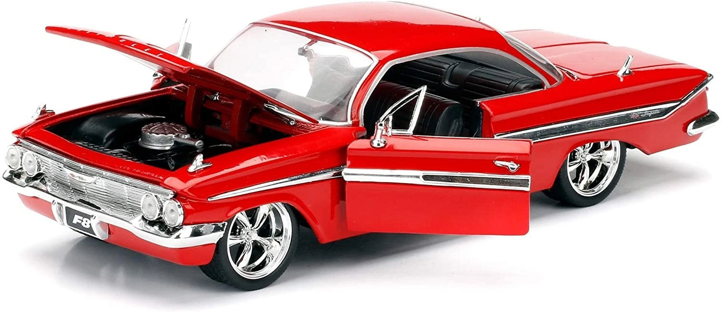 JADA 1961 CHEVROLET IMPALA DOMS FAST AND FURIOUS 8 RED