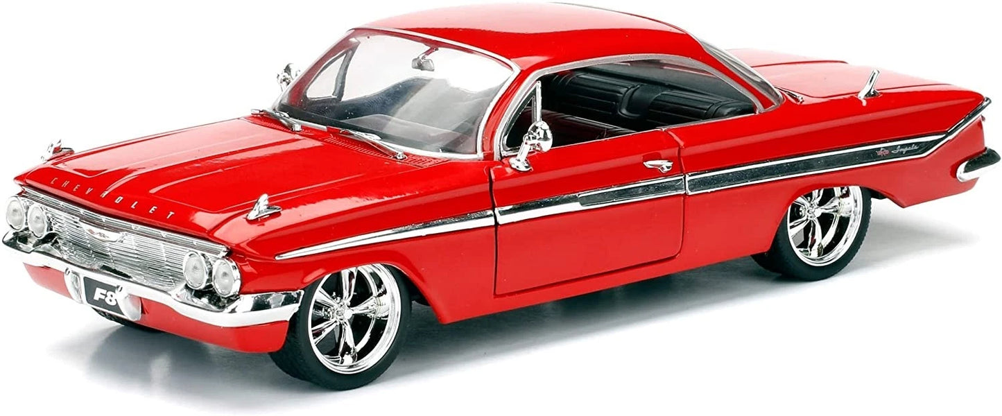 JADA 1961 CHEVROLET IMPALA DOMS FAST AND FURIOUS 8 RED