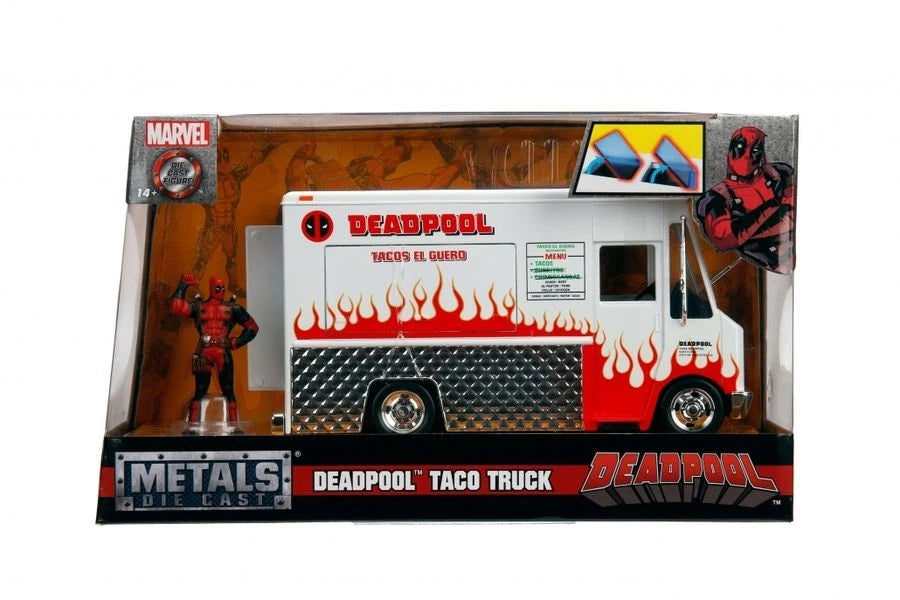 JADA MARVEL DEADPOOL TACO TRUCK + DEADPOOL FIGURE