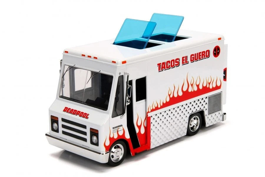 JADA MARVEL DEADPOOL TACO TRUCK + DEADPOOL FIGURE