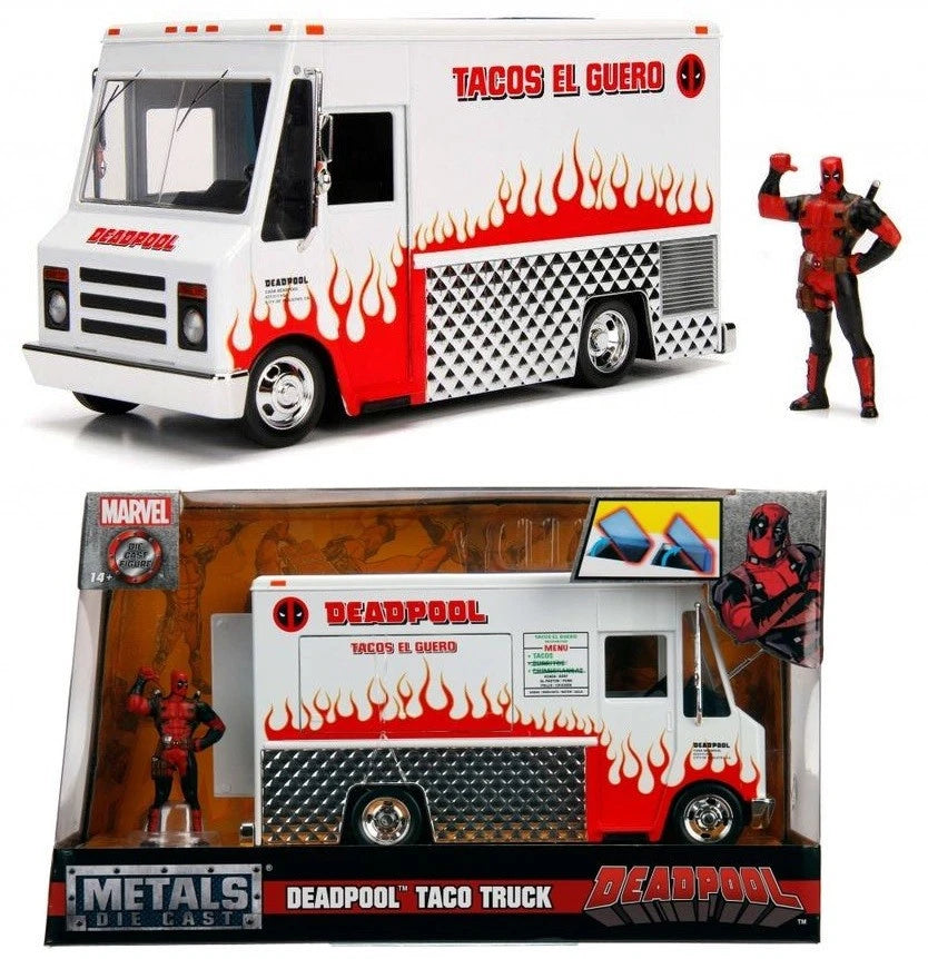 JADA MARVEL DEADPOOL TACO TRUCK + DEADPOOL FIGURE