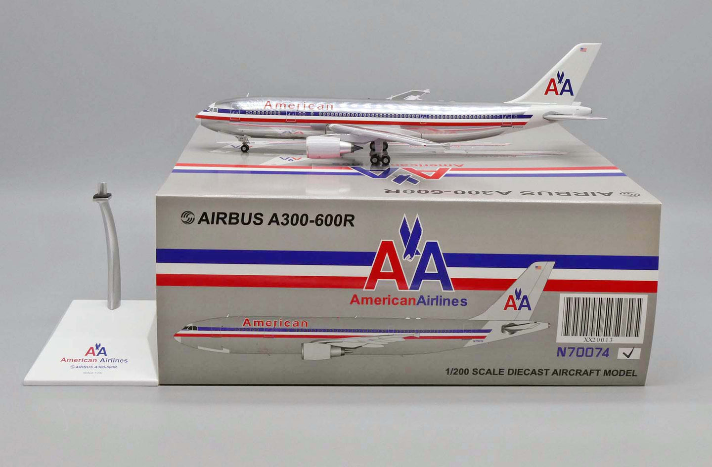 JC WINGS A300-600R AMERICAN AIRLINES (POLISHED) REG: N70074