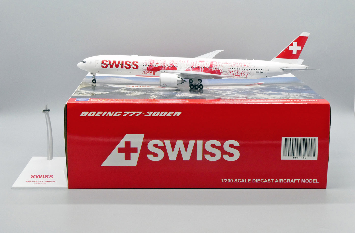 JC WINGS B777-300ER SWISS "FACES OF SWISS" REG: HB-JNA