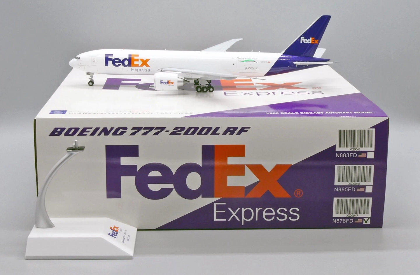 JC WINGS B777F FEDEX ECODEMONSTRATOR REG: N878FD