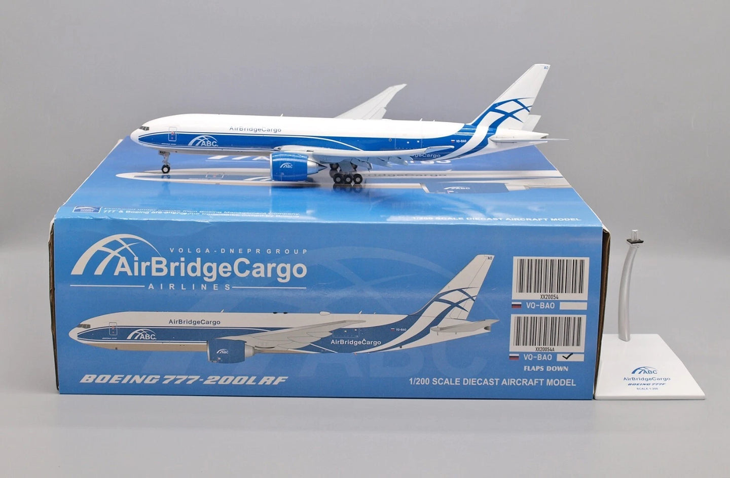 JCWINGS B777 AIRBRIDGE CARGO FLAP DOWN REG: VQ-BAO