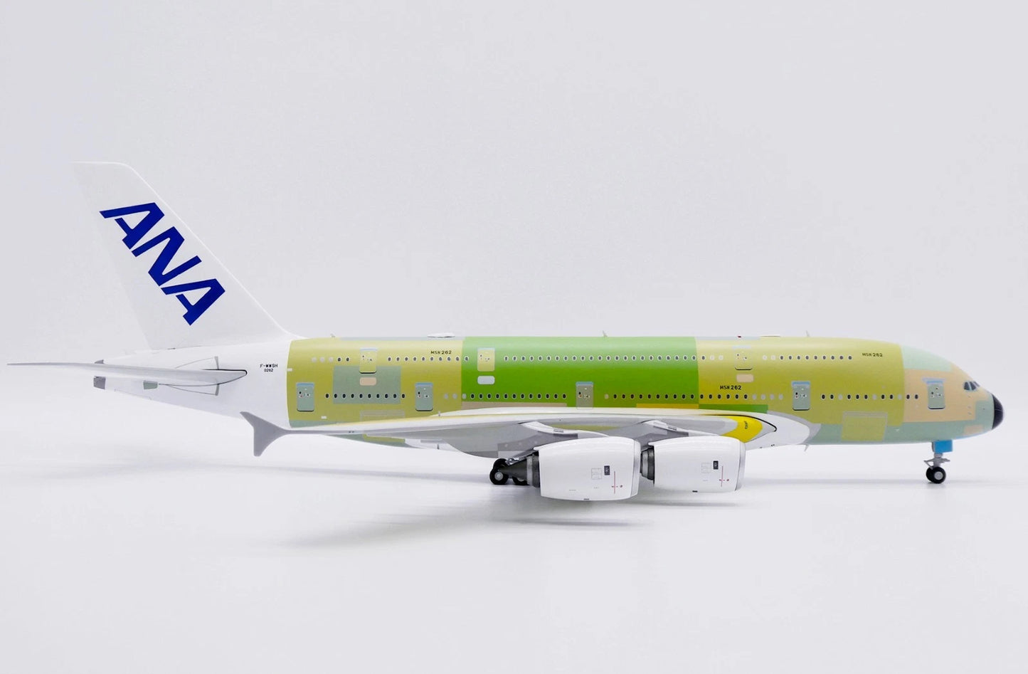 JC WINGS A380 ANA ALL NIPPON AIRWAYS "BARE METAL" REG: F-WWSH