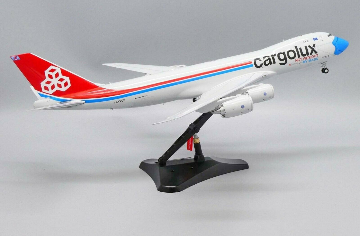 JC WINGS  B747-8F CARGOLUX "NOT WITHOUT MY MASK" REG: LX-VCF