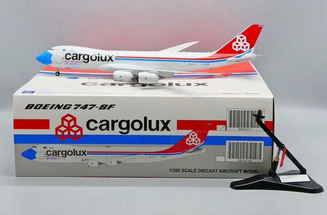 JC WINGS  B747-8F CARGOLUX "NOT WITHOUT MY MASK" REG: LX-VCF