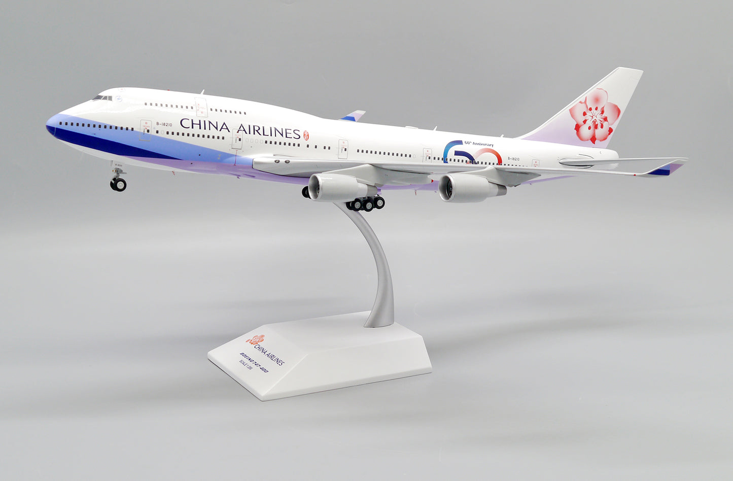 JC WINGS B747-400 CHINA AIRLINES "60TH ANNIVERSARY" REG: B-18210