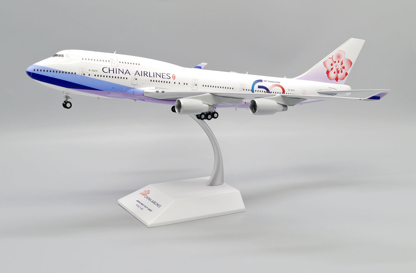 JC WINGS B747-400 CHINA AIRLINES "60TH ANNIVERSARY" REG: B-18210