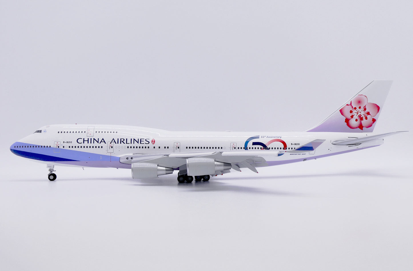 JCWINGS B747-400 CHINA AIRLINES "60TH ANNIVERSARY" (FLAPS DOWN) REG: B-18210