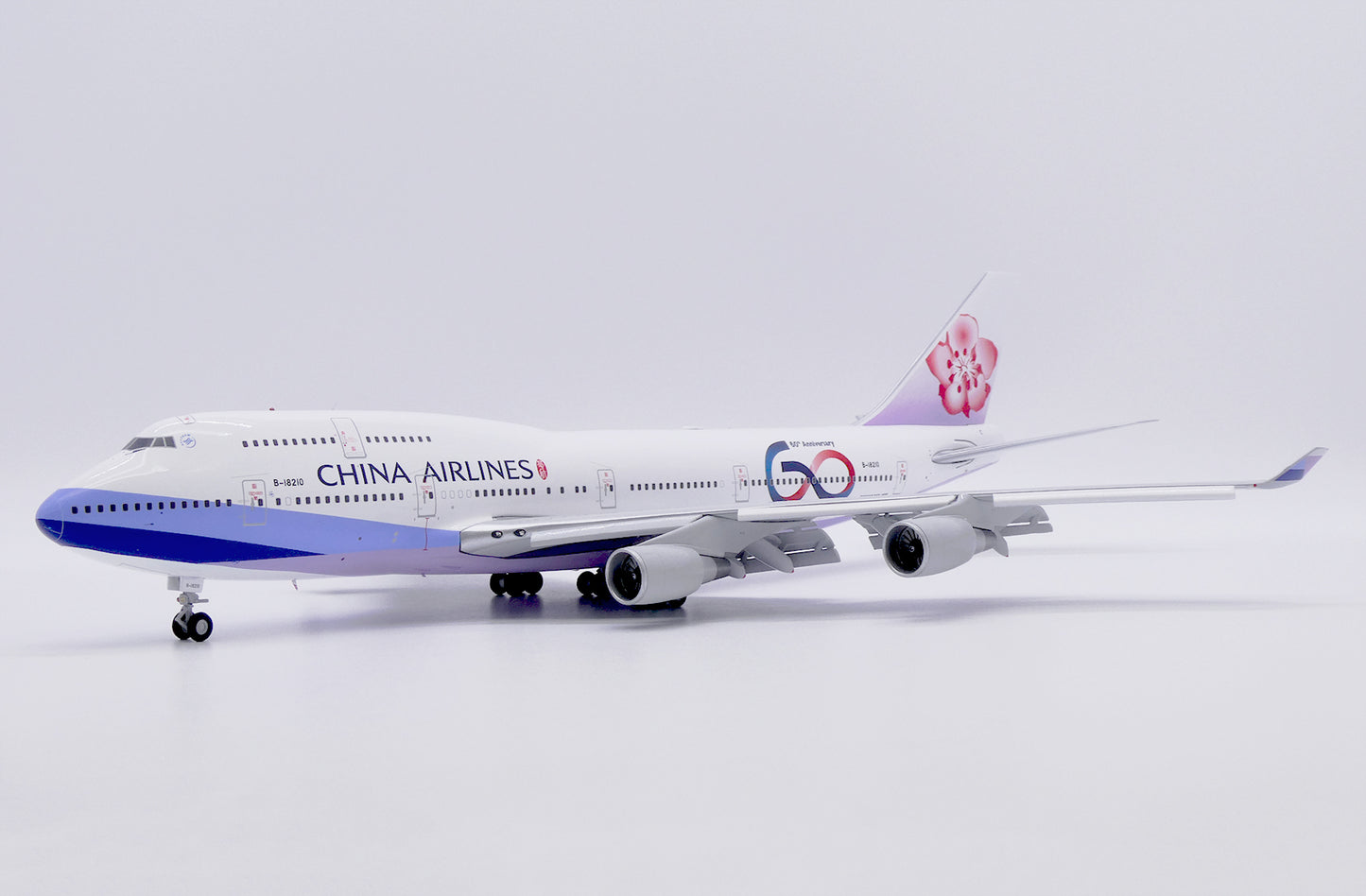 JCWINGS B747-400 CHINA AIRLINES "60TH ANNIVERSARY" (FLAPS DOWN) REG: B-18210