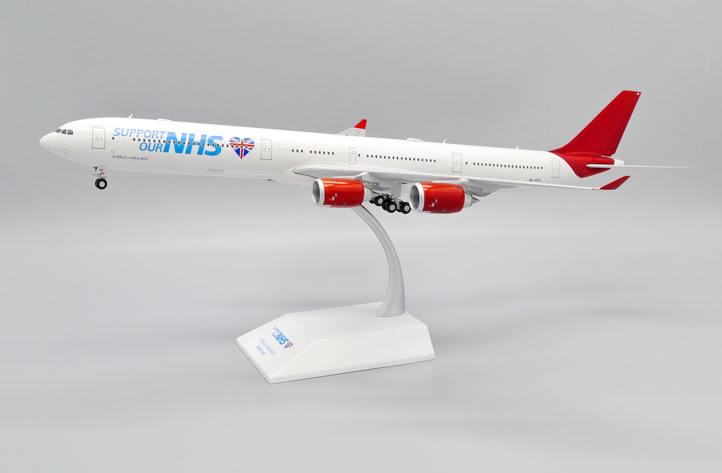 JC WINGS A340-600 MALETH AERO THANK YOU NHS REG: 9H-PPE