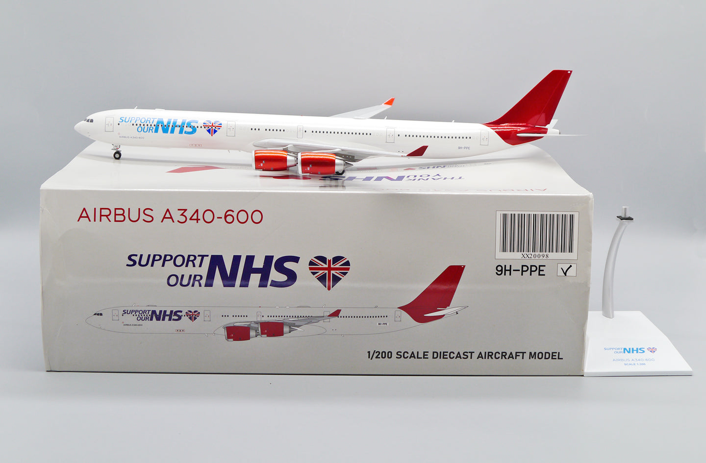 JC WINGS A340-600 MALETH AERO THANK YOU NHS REG: 9H-PPE