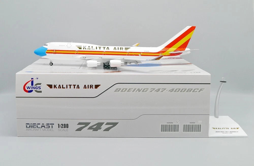 JC WINGS B747-400(BCF) KALITTA AIR "MASK LIVERY" (FLAPS DOWN) REG: N744CK