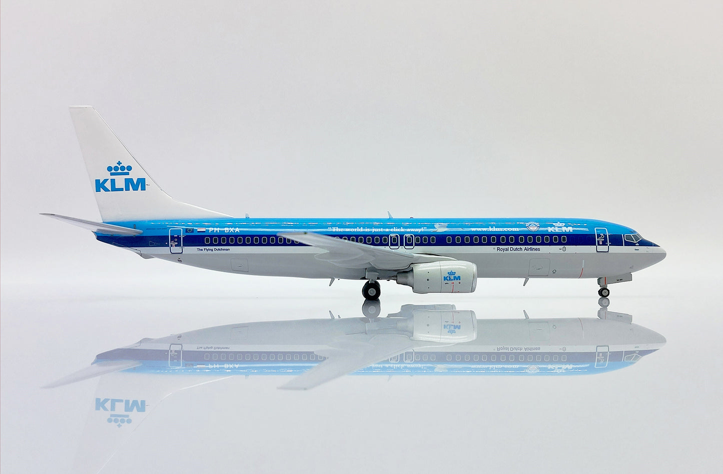 JC WINGS B737-800 ROYAL DUTCH AIRLINES (KLM) "THE WORLD IS JUST A CLICK AWAY" REG: PH-BXA