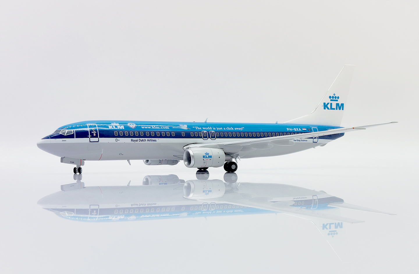 JC WINGS B737-800 ROYAL DUTCH AIRLINES (KLM) "THE WORLD IS JUST A CLICK AWAY" REG: PH-BXA