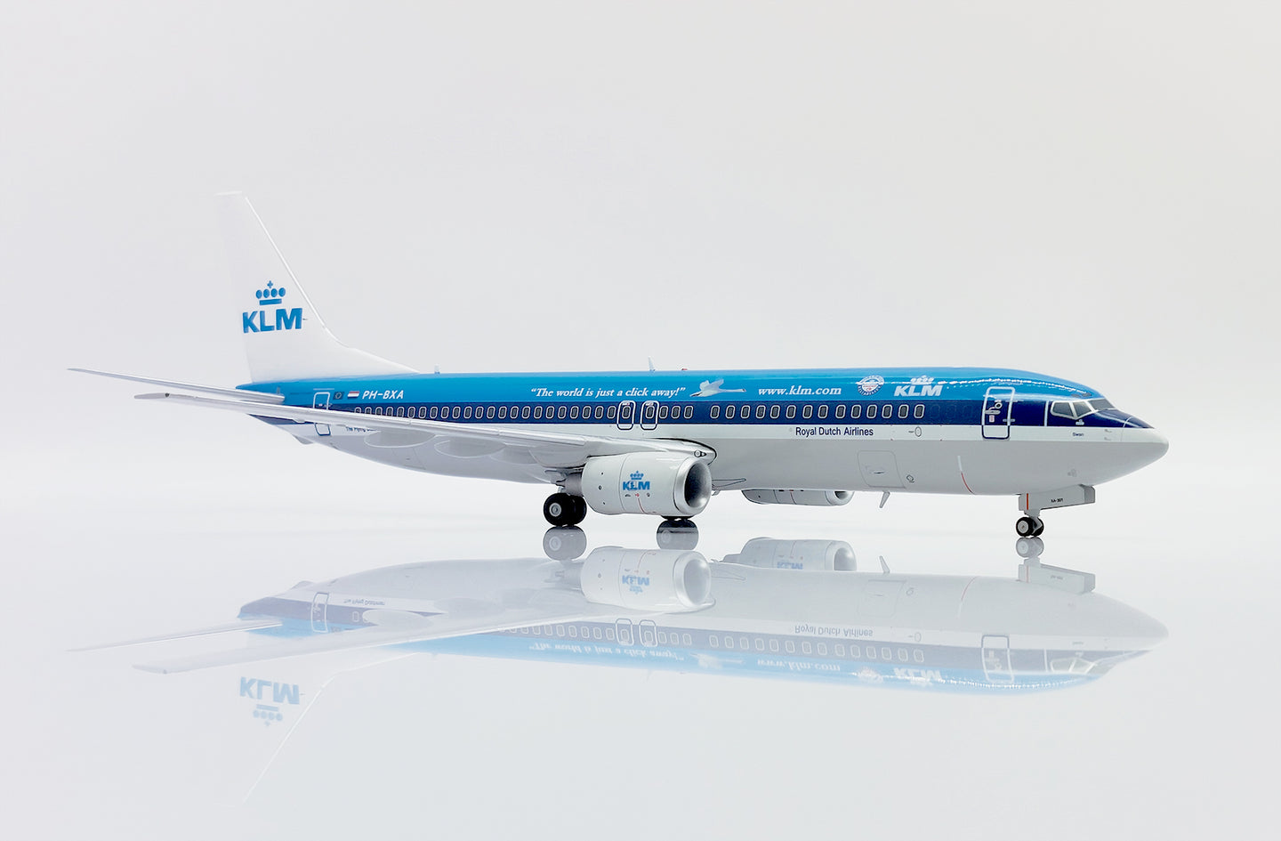 JC WINGS B737-800 ROYAL DUTCH AIRLINES (KLM) "THE WORLD IS JUST A CLICK AWAY" REG: PH-BXA