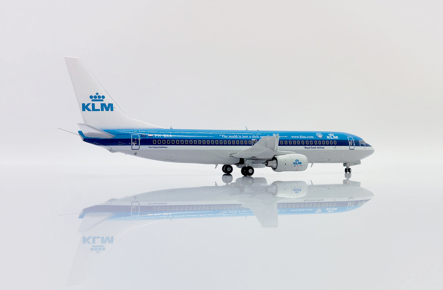 JC WINGS B737-800 ROYAL DUTCH AIRLINES (KLM) "THE WORLD IS JUST A CLICK AWAY" REG: PH-BXA