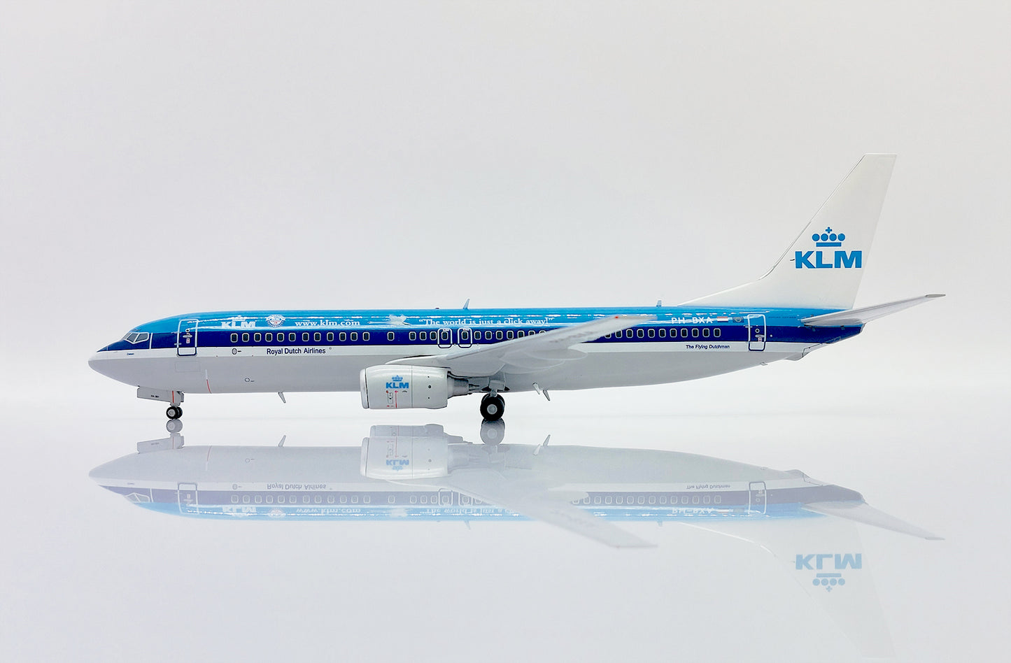 JC WINGS B737-800 ROYAL DUTCH AIRLINES (KLM) "THE WORLD IS JUST A CLICK AWAY" REG: PH-BXA