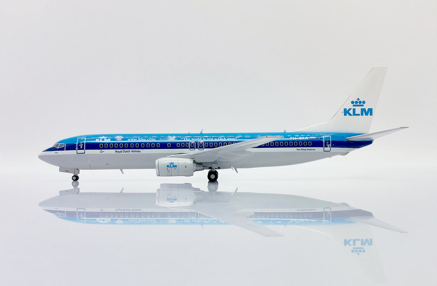 JC WINGS B737-800 ROYAL DUTCH AIRLINES (KLM) "THE WORLD IS JUST A CLICK AWAY" REG: PH-BXA